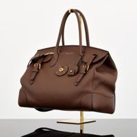 Ralph Lauren Soft Ricky Bag, Brown Grained Leather - Sold for $2,125 on 08-20-2020 (Lot 159).jpg